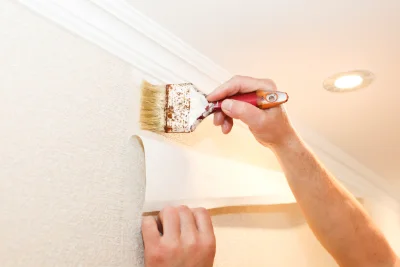 Pose de papier peint à Blandy — revêtements muraux et toiles de verre